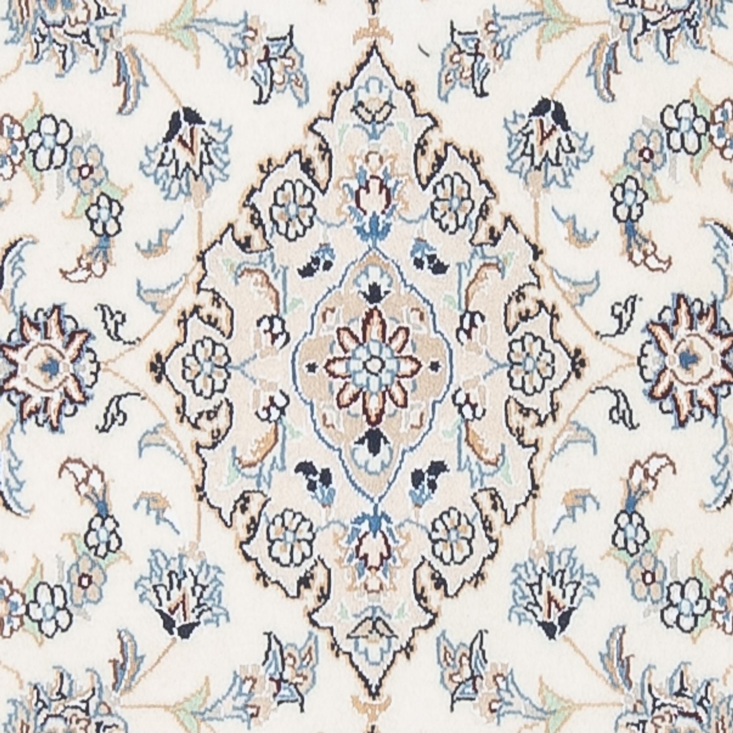 Tapis de couloir Tapis persan - Nain - Premium - 304 x 80 cm - crème