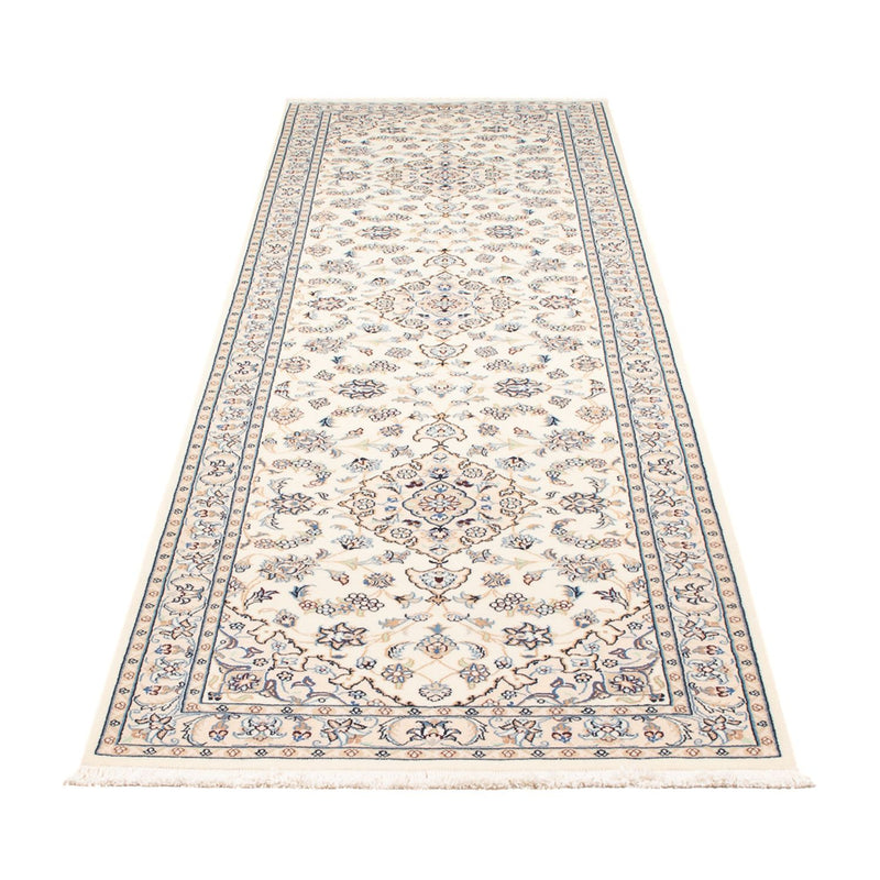 Tapis de couloir Tapis persan - Nain - Premium - 304 x 80 cm - crème
