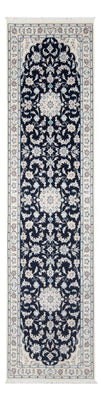Tapis de couloir Tapis persan - Nain - Premium - 296 x 81 cm - bleu foncé