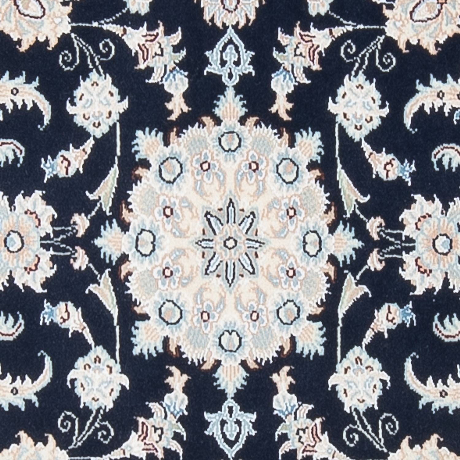Tapis de couloir Tapis persan - Nain - Premium - 296 x 81 cm - bleu foncé
