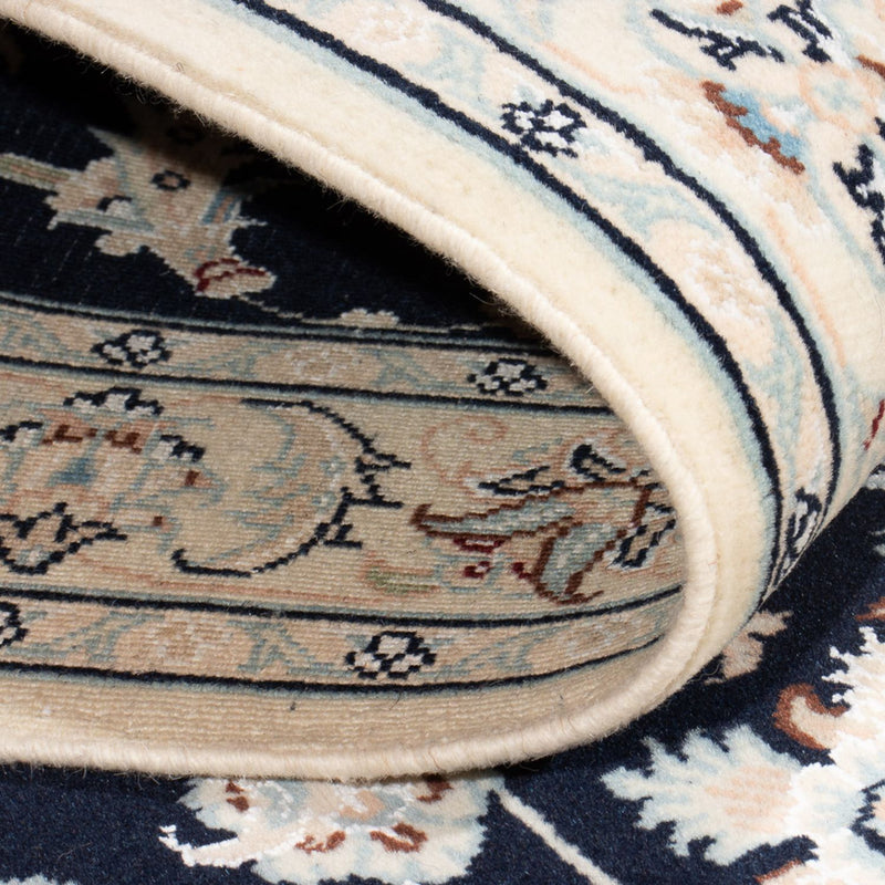 Tapis de couloir Tapis persan - Nain - Premium - 296 x 81 cm - bleu foncé