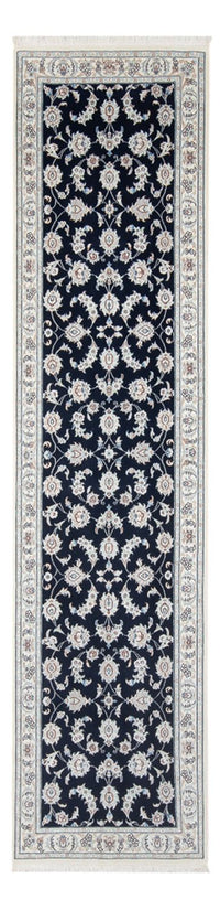 Tapis de couloir Tapis persan - Nain - Premium - 301 x 82 cm - bleu foncé