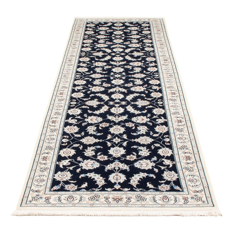 Tapis de couloir Tapis persan - Nain - Premium - 301 x 82 cm - bleu foncé