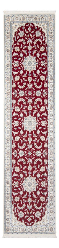 Tapis de couloir Tapis persan - Nain - Premium - 302 x 82 cm - rouge