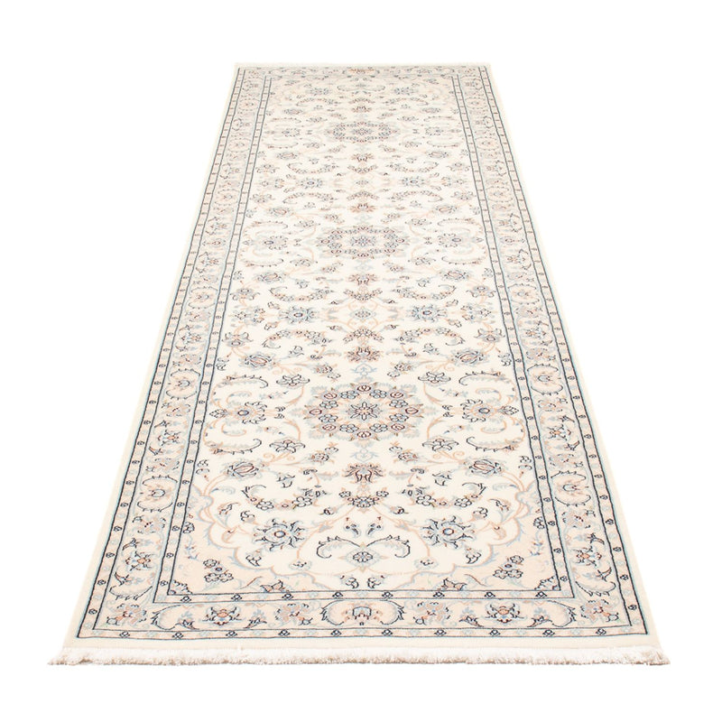 Tapis de couloir Tapis persan - Nain - Premium - 309 x 83 cm - crème