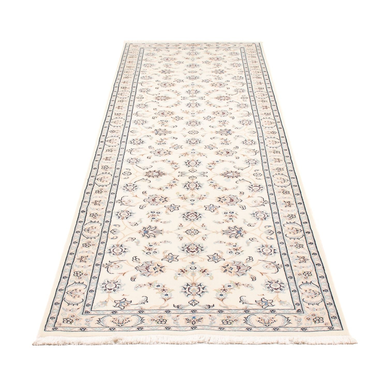 Tapis de couloir Tapis persan - Nain - Premium - 292 x 81 cm - crème