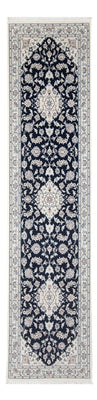 Tapis de couloir Tapis persan - Nain - Premium - 300 x 80 cm - bleu foncé