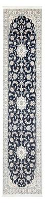 Tapis de couloir Tapis persan - Nain - Premium - 322 x 80 cm - bleu foncé