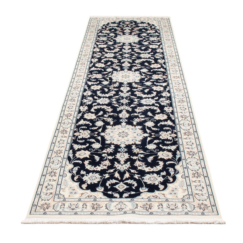 Tapis de couloir Tapis persan - Nain - Premium - 322 x 80 cm - bleu foncé