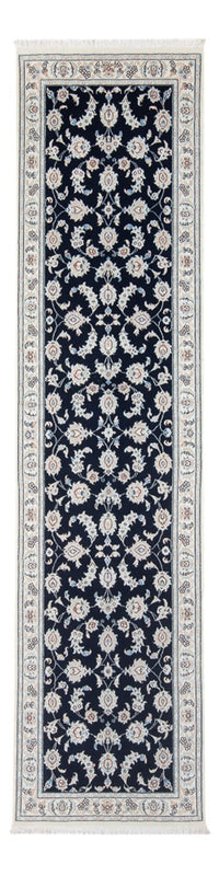 Tapis de couloir Tapis persan - Nain - Premium - 290 x 81 cm - bleu foncé