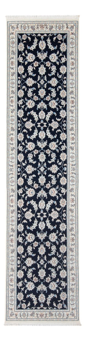Tapis de couloir Tapis persan - Nain - Premium - 290 x 81 cm - bleu foncé