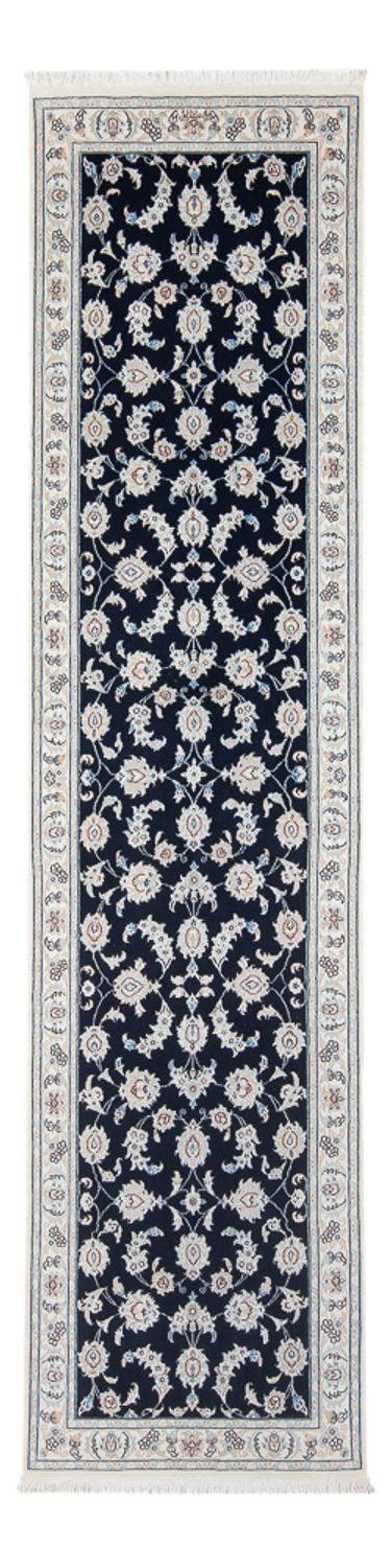 Tapis de couloir Tapis persan - Nain - Premium - 290 x 81 cm - bleu foncé