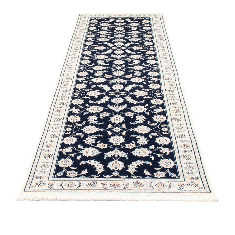 Tapis de couloir Tapis persan - Nain - Premium - 290 x 81 cm - bleu foncé