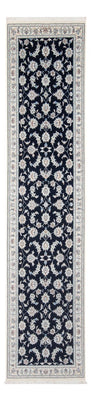 Tapis de couloir Tapis persan - Nain - Premium - 302 x 80 cm - bleu foncé