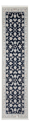 Tapis de couloir Tapis persan - Nain - Premium - 302 x 82 cm - bleu foncé