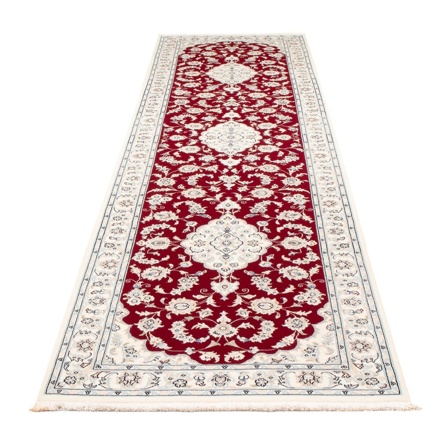 Tapis de couloir Tapis persan - Nain - Premium - 354 x 86 cm - rouge