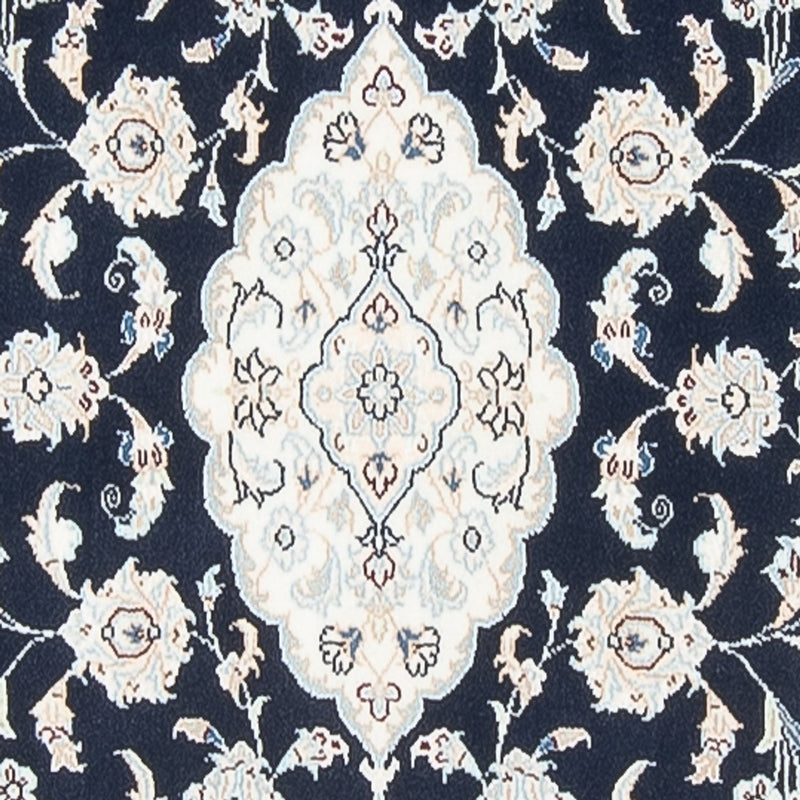 Tapis de couloir Tapis persan - Nain - Premium - 344 x 90 cm - bleu foncé