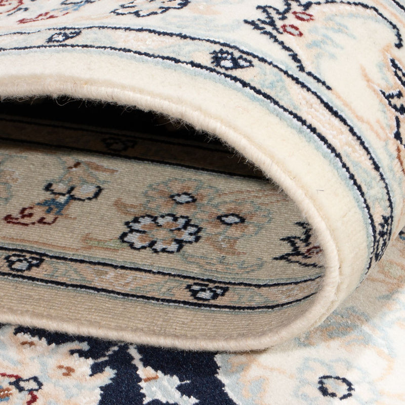 Tapis de couloir Tapis persan - Nain - Premium - 344 x 90 cm - bleu foncé