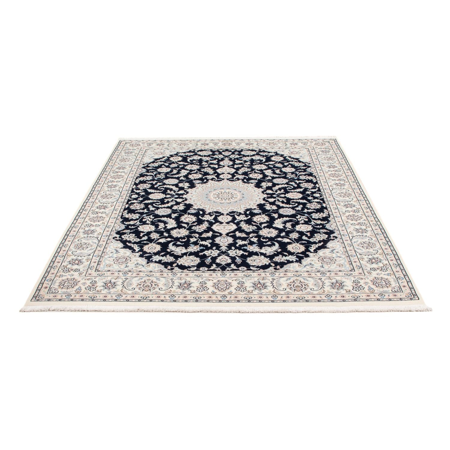 Tapis persan - Nain - Premium - 200 x 150 cm - bleu foncé