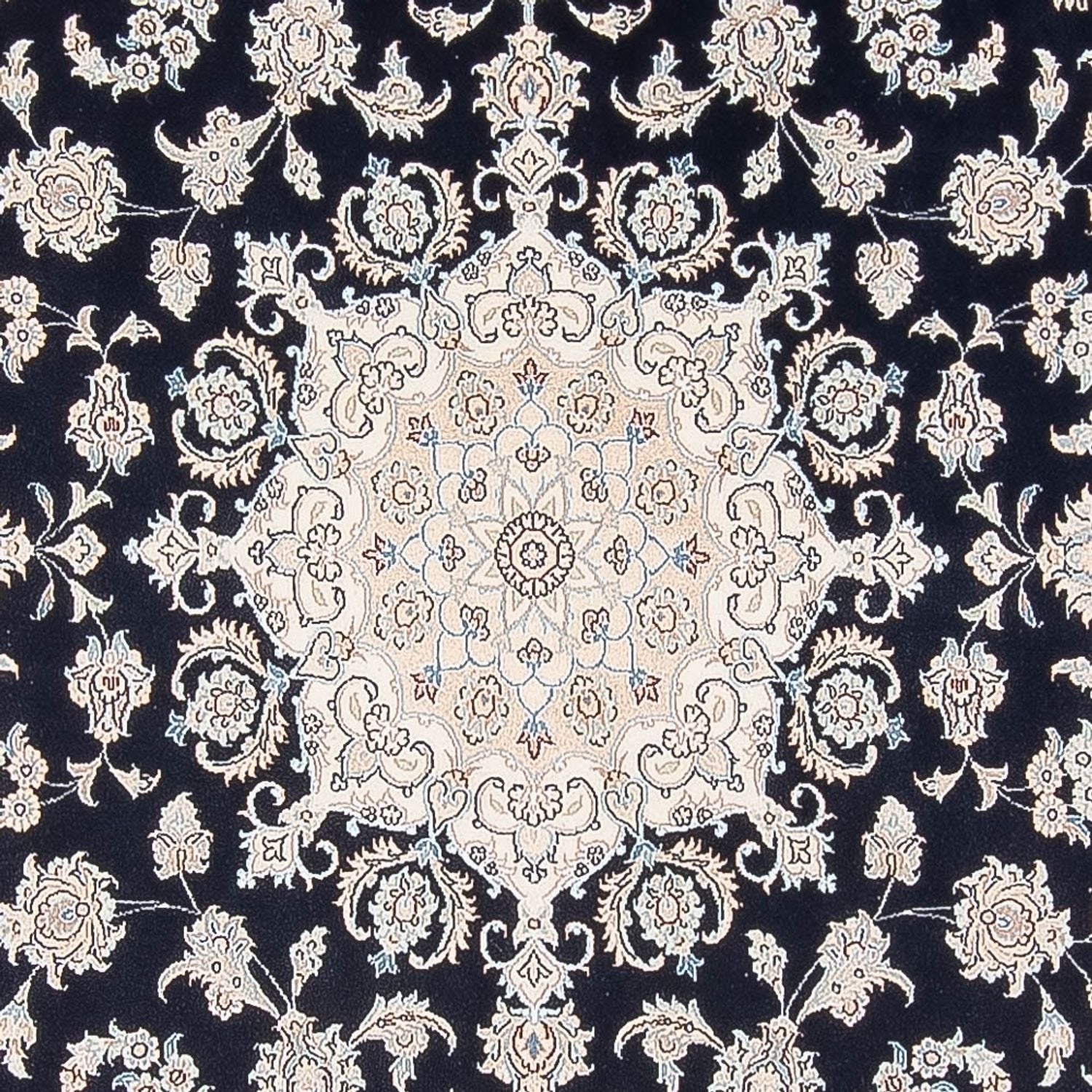 Tapis persan - Nain - Premium - 301 x 202 cm - bleu foncé