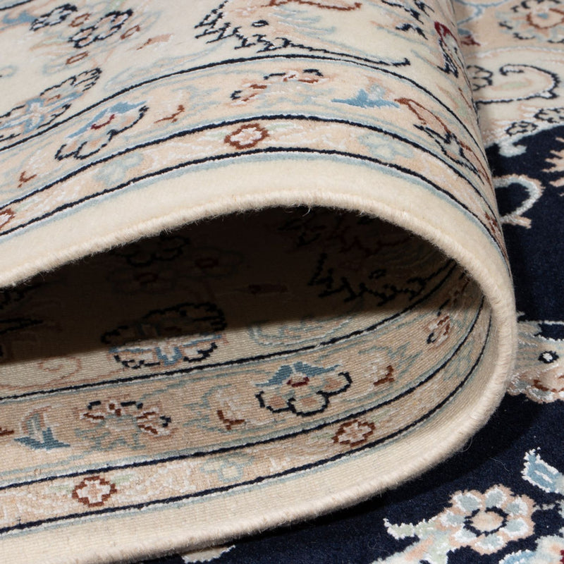 Tapis persan - Nain - Premium - 301 x 202 cm - bleu foncé