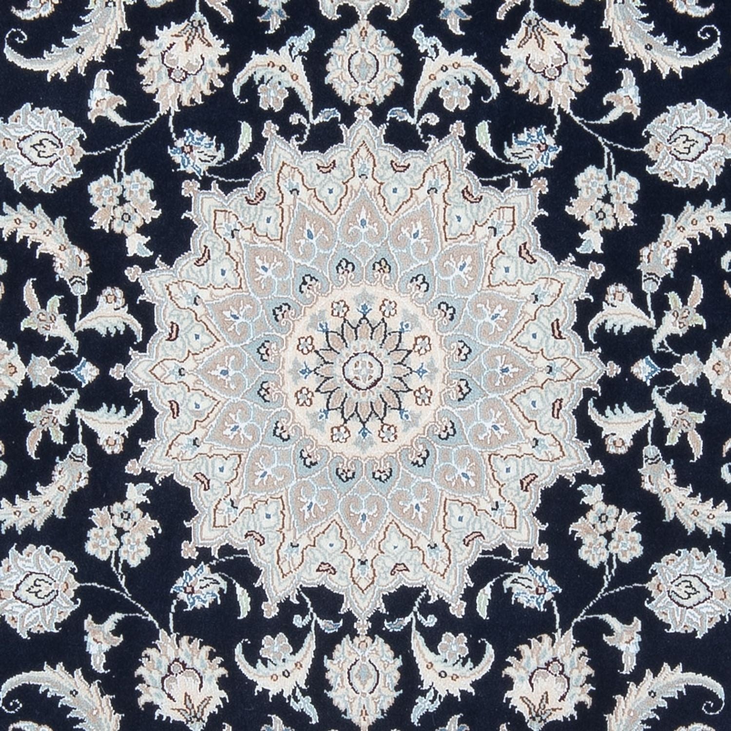 Tapis persan - Nain - Premium - 199 x 149 cm - bleu foncé