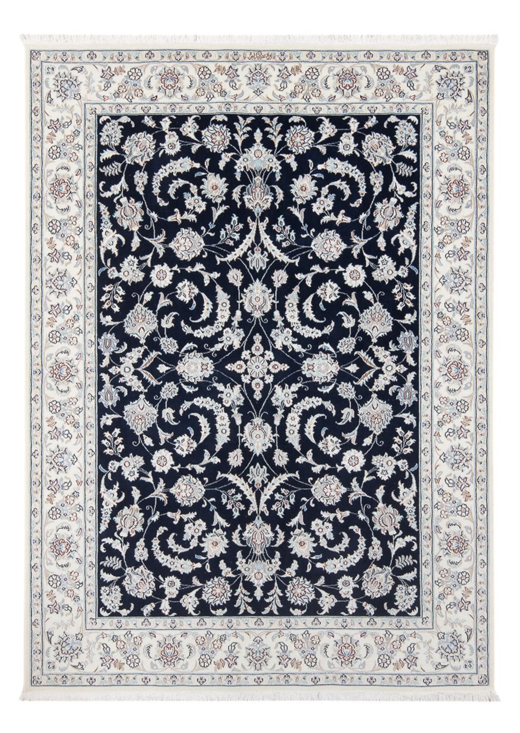 Tapis persan - Nain - Premium - 202 x 150 cm - bleu foncé