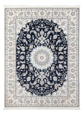 Tapis persan - Nain - Premium - 196 x 148 cm - bleu foncé
