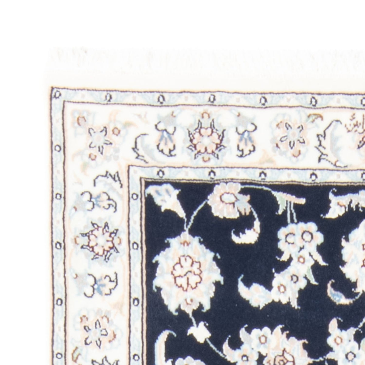 Tapis de couloir Tapis persan - Nain - Royal - 194 x 80 cm - bleu foncé