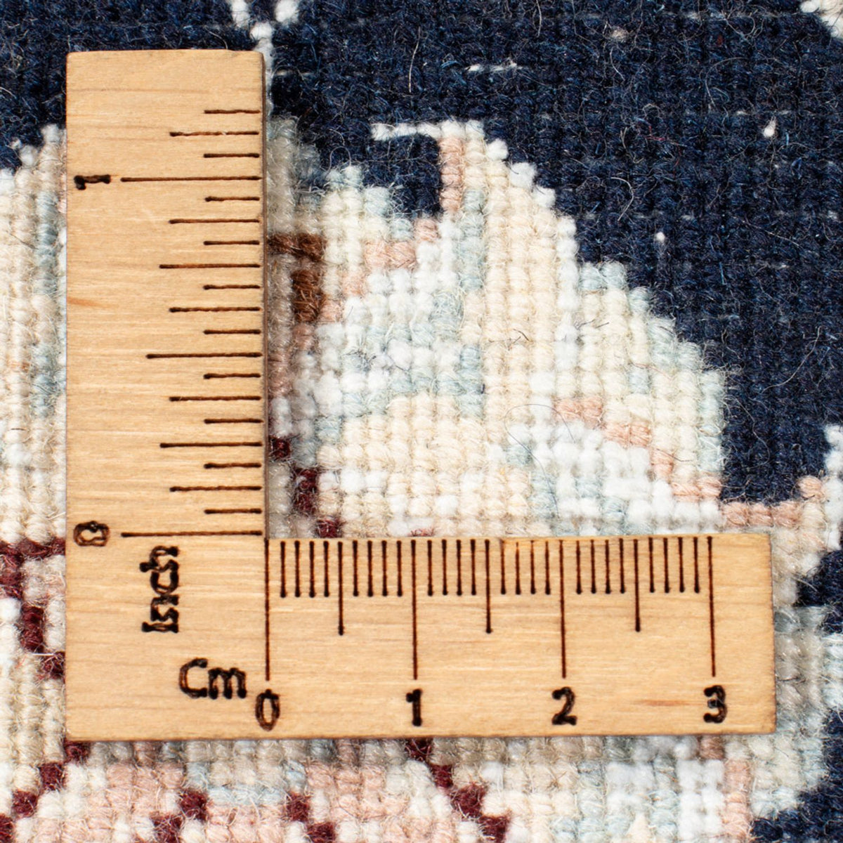 Tapis de couloir Tapis persan - Nain - Royal - 194 x 80 cm - bleu foncé