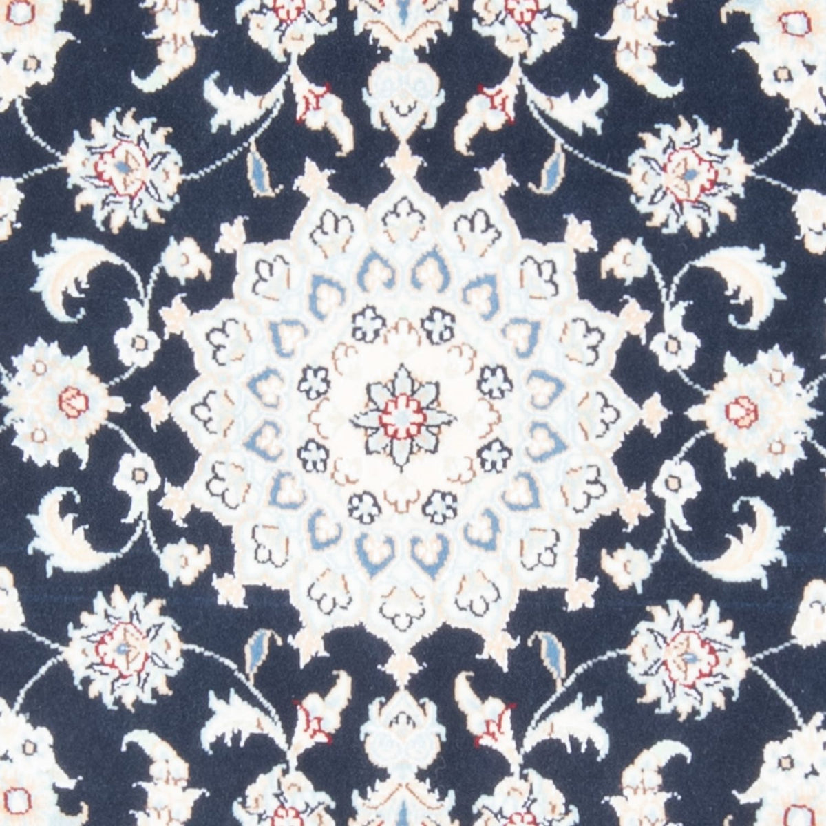 Tapis de couloir Tapis persan - Nain - Royal - 200 x 80 cm - bleu foncé