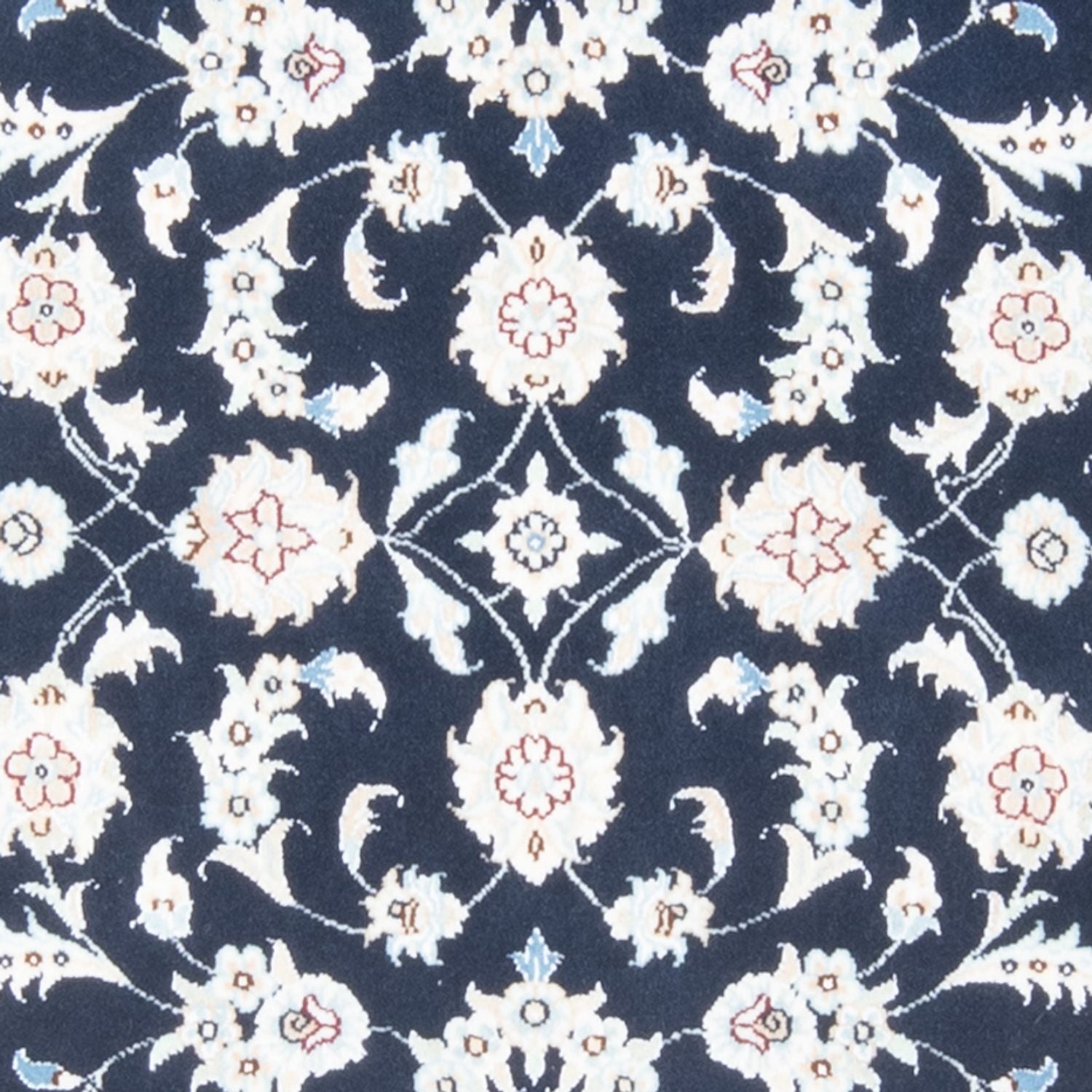 Tapis de couloir Tapis persan - Nain - Royal - 204 x 82 cm - bleu foncé