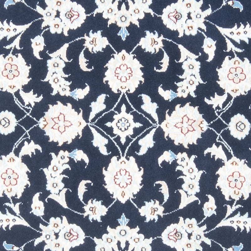 Tapis de couloir Tapis persan - Nain - Royal - 204 x 82 cm - bleu foncé