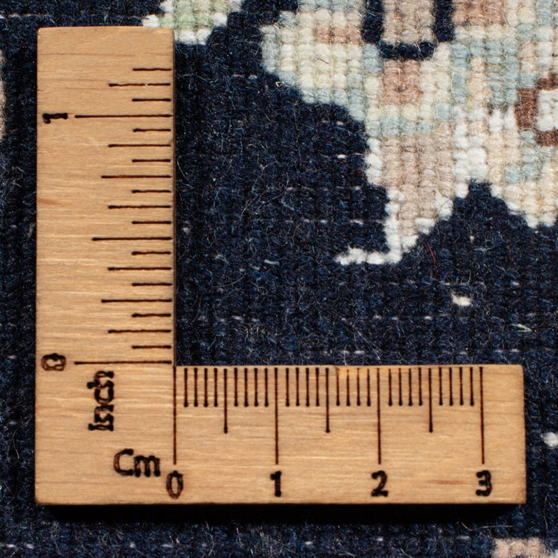 Tapis de couloir Tapis persan - Nain - Royal - 204 x 82 cm - bleu foncé