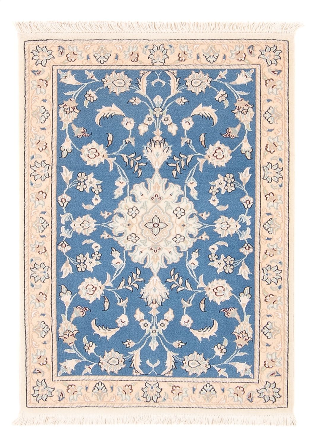 Tapis persan - Nain - 88 x 59 cm - bleu