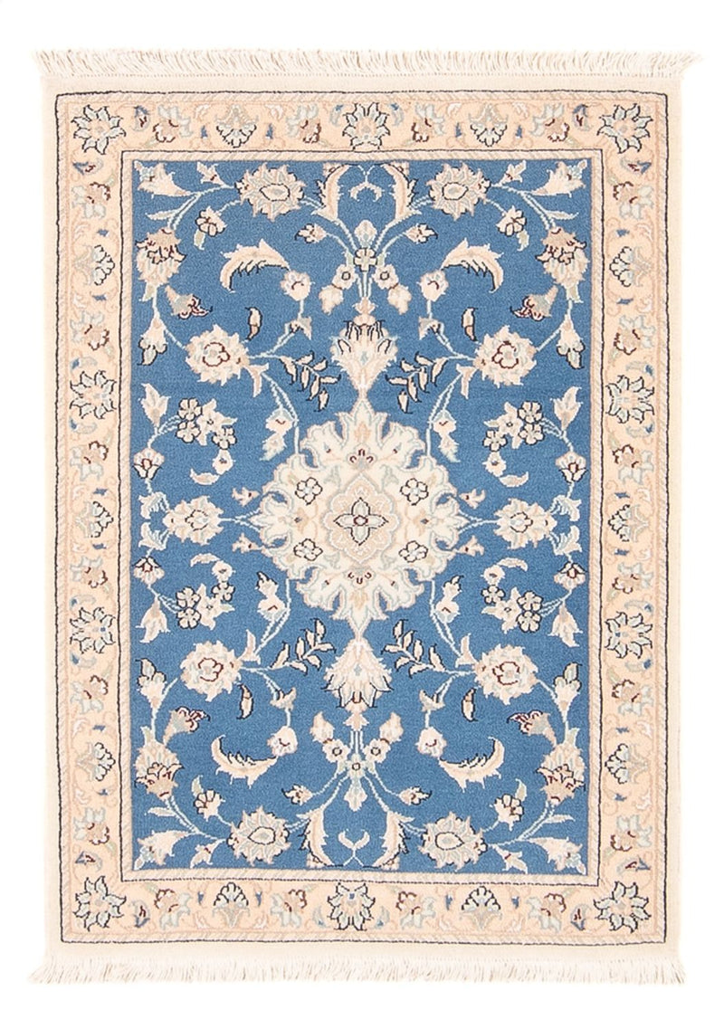 Tapis persan - Nain - 88 x 59 cm - bleu