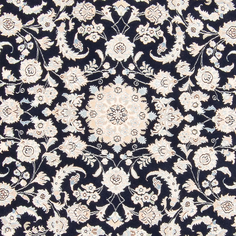 Tapis persan - Nain ronde  - 202 x 202 cm - bleu foncé