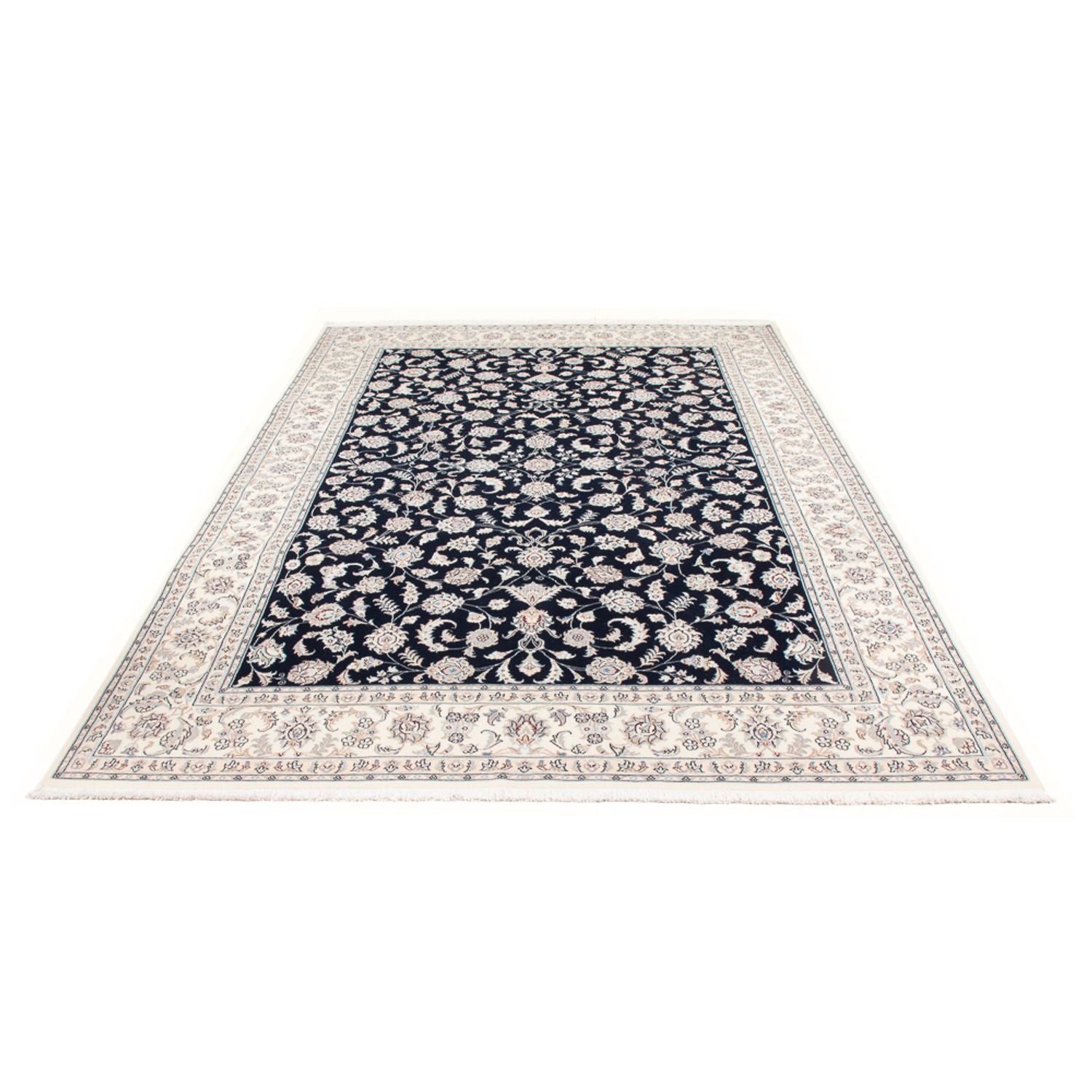 Tapis persan - Nain - Premium - 298 x 198 cm - bleu foncé