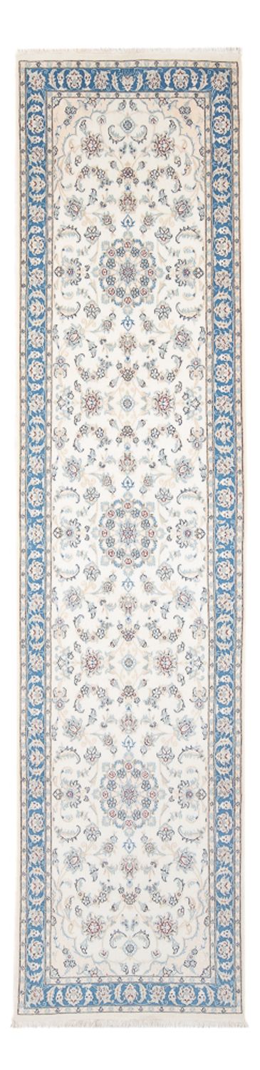 Tapis de couloir Tapis persan - Nain - Premium - 300 x 80 cm - crème