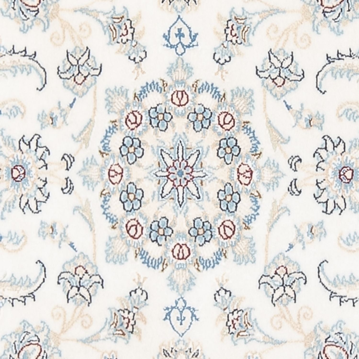 Tapis de couloir Tapis persan - Nain - Premium - 300 x 80 cm - crème