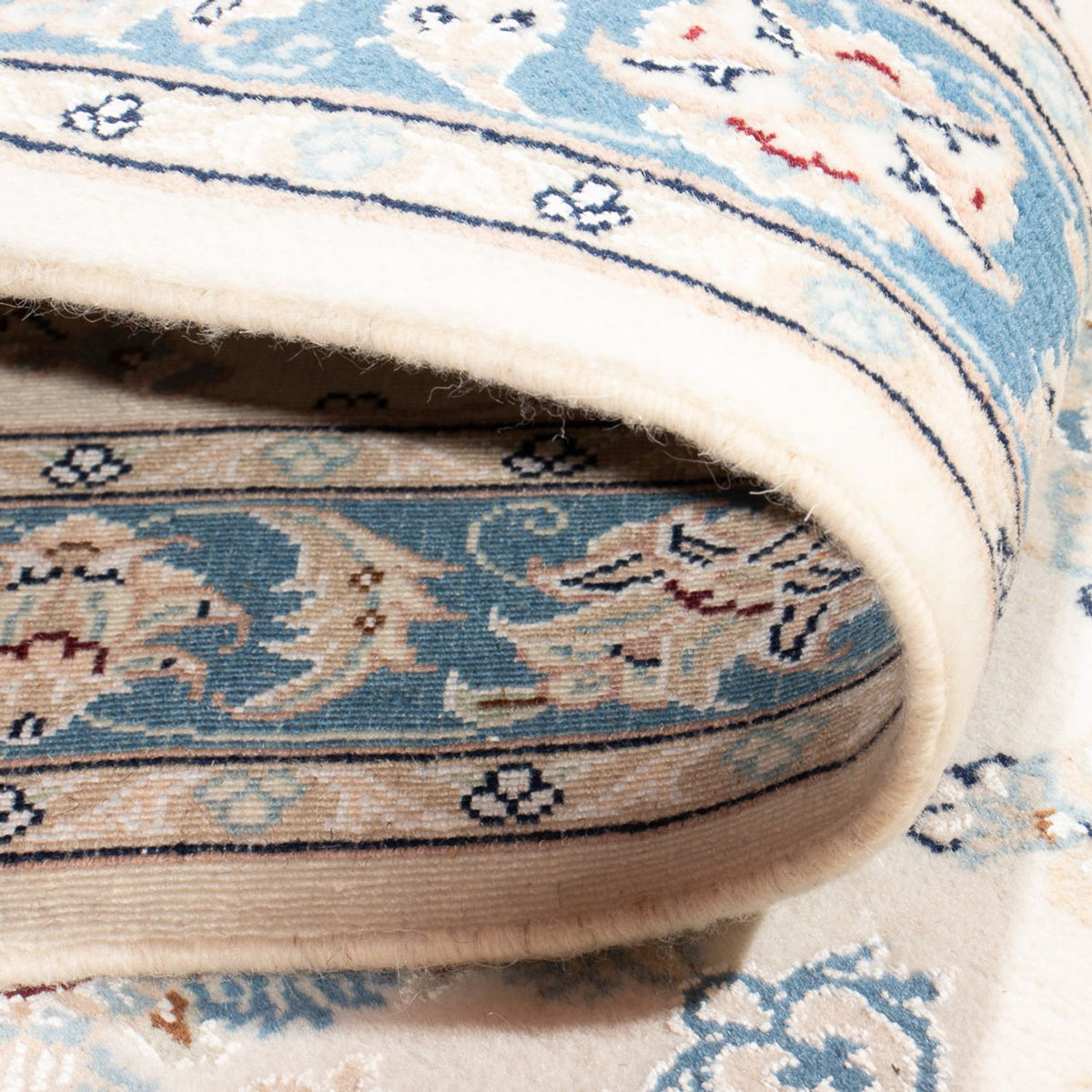 Tapis de couloir Tapis persan - Nain - Premium - 300 x 80 cm - crème