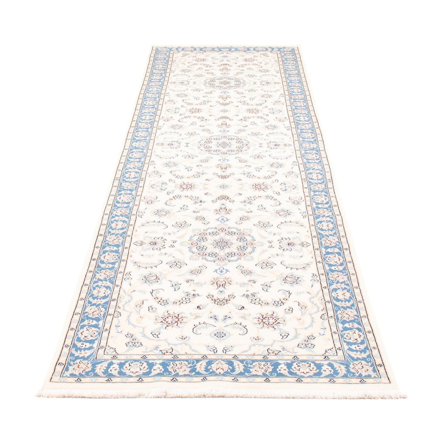 Tapis de couloir Tapis persan - Nain - Premium - 300 x 80 cm - crème