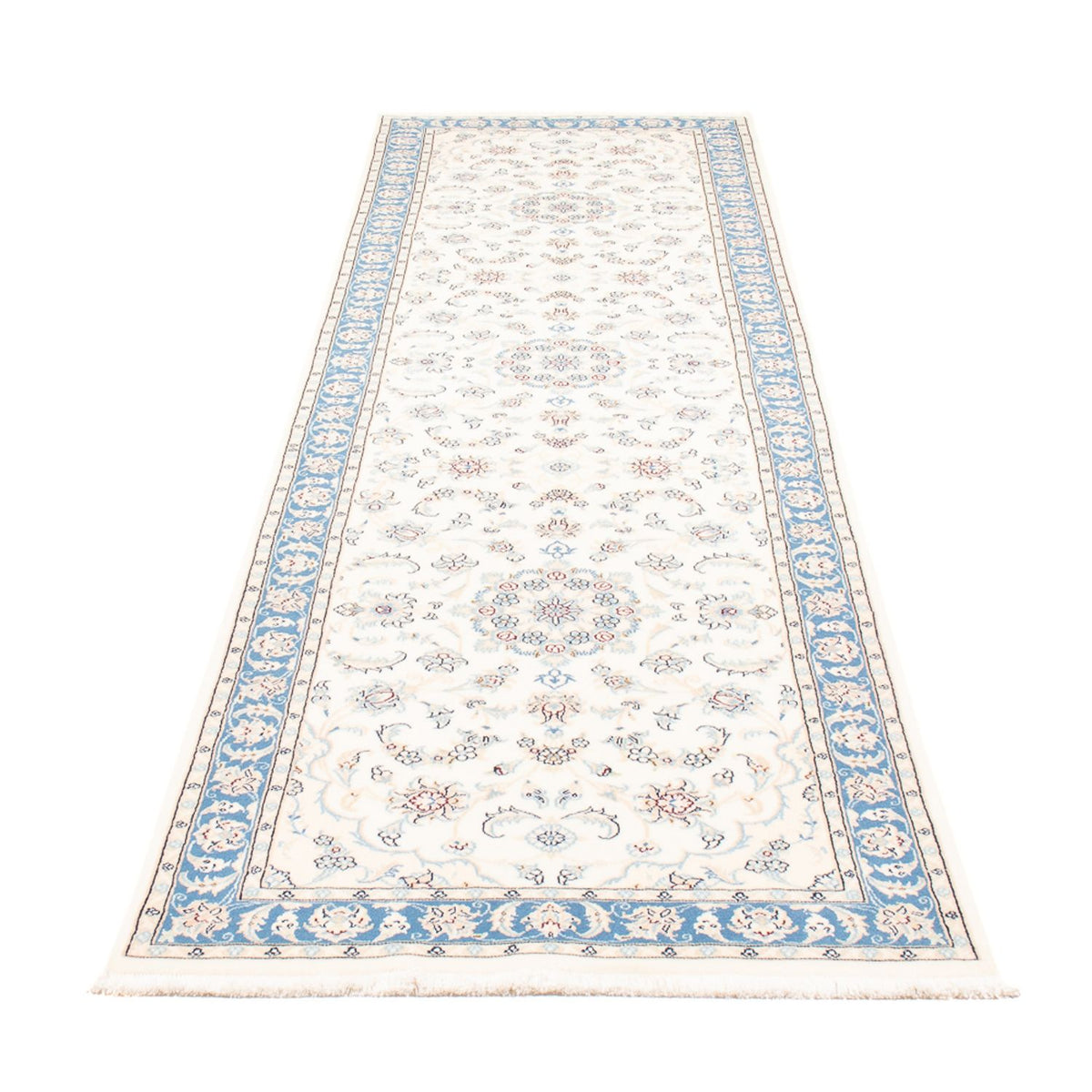 Tapis de couloir Tapis persan - Nain - Premium - 300 x 80 cm - crème