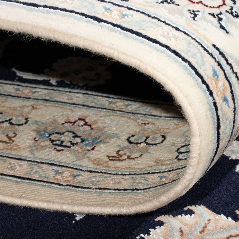 Tapis de couloir Tapis persan - Nain - Premium - 352 x 82 cm - bleu foncé
