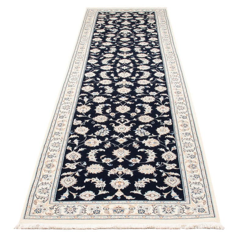 Tapis de couloir Tapis persan - Nain - Premium - 352 x 82 cm - bleu foncé