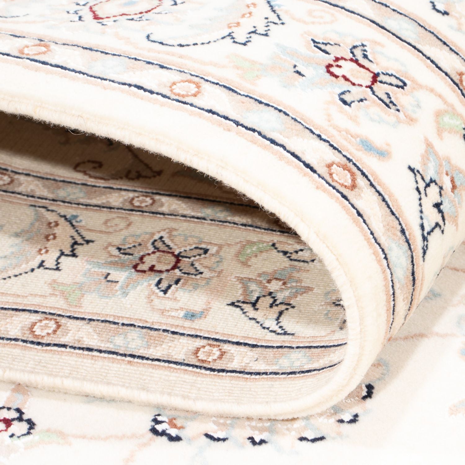 Tapis de couloir Tapis persan - Nain - Premium - 309 x 90 cm - crème