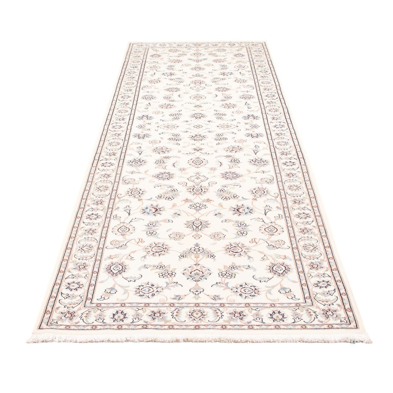 Tapis de couloir Tapis persan - Nain - Premium - 309 x 90 cm - crème