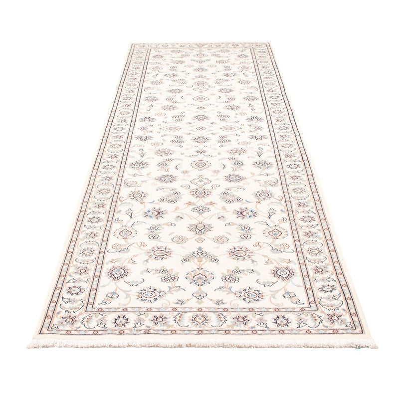 Tapis de couloir Tapis persan - Nain - Premium - 309 x 90 cm - crème
