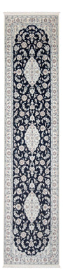 Tapis de couloir Tapis persan - Nain - Premium - 339 x 86 cm - bleu foncé