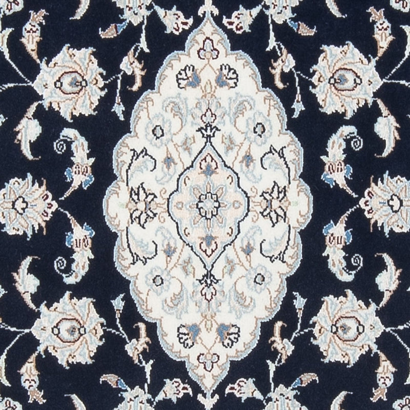 Tapis de couloir Tapis persan - Nain - Premium - 340 x 85 cm - bleu foncé